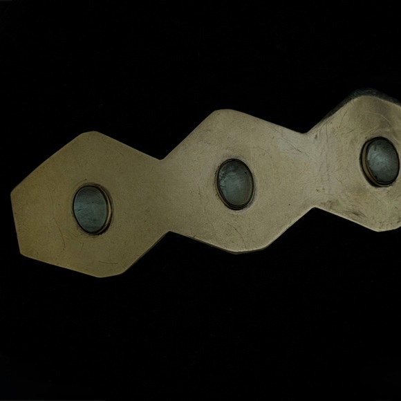 Sterling Silver Geometric Barrette. - Picture 2 of 4